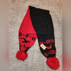HOLLISTER Winter scarf gifts pom red navy